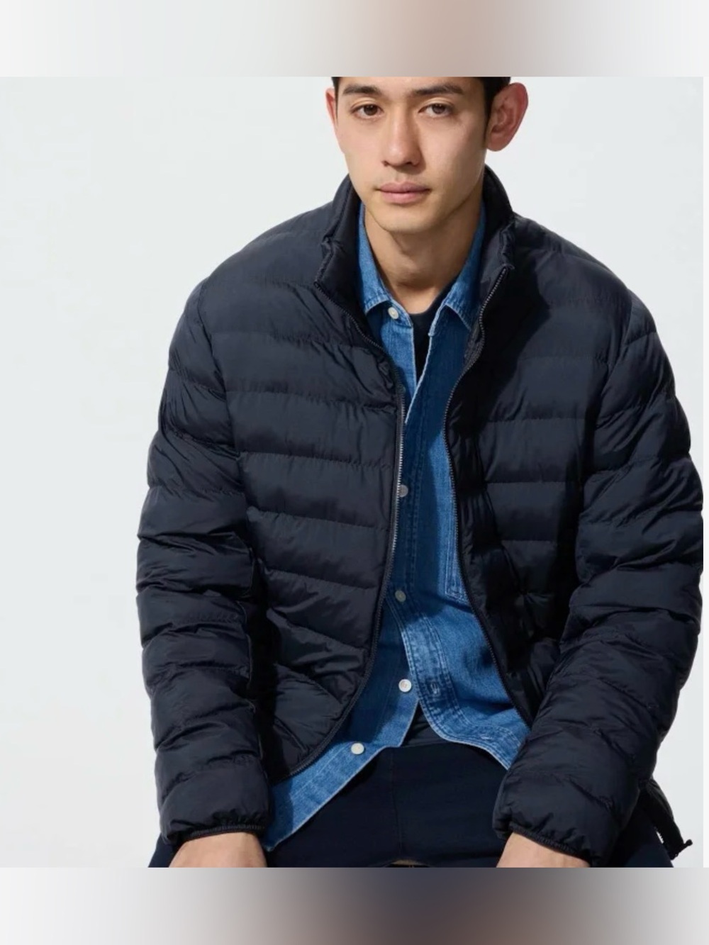 Uniqlo Men's Lightweight Puffer Jacket - Navy